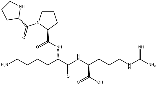 (2S)-2-[[(2S)-6-amino-2-[[(2S)-1-[(2S)-pyrrolidine-2-carbonyl]pyrrolidine-2-carbonyl]amino]hexanoyl]amino]-5-(diaminomethylideneamino)pentanoic acid Struktur