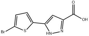 5-(5-bromo-2-thienyl)-1H-pyrazole-3-carboxylic acid Struktur