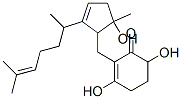 3,6-Dihydroxy-2-[[2-(1,5-dimethyl-4-hexenyl)-5-methyl-5-hydroxy-2-cyclopentenyl]methyl]-2-cyclohexen-1-one Struktur