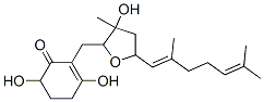 3,6-Dihydroxy-2-[[5-(2,6-dimethyl-1,5-heptadienyl)-3-methyl-3-hydroxyoxolan-2-yl]methyl]-2-cyclohexen-1-one Struktur