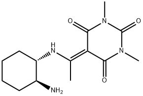 5-[1-[[(1S,2S)-2-aMinocyclohexyl]aMino]ethylidene]-1,3-diMethyl-2,4,6(1H,3H,5H)-PyriMidinetrione Struktur