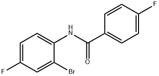 N-(2-bromo-4-fluorophenyl)-4-fluorobenzamide Struktur