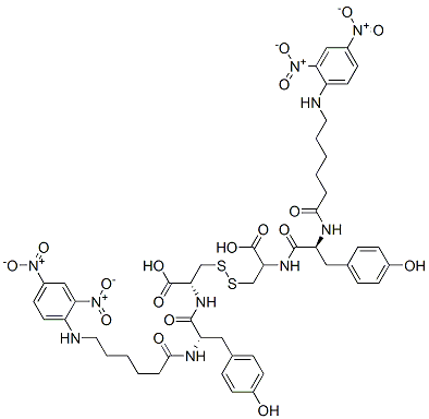 N,N'-bis((epsilon-((2,4-dinitrophenyl)amino)caproyl)tyrosyl)cystine Struktur