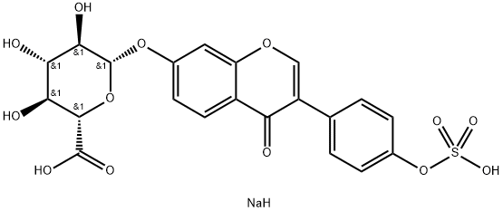 Daidzein 7-β-D-Glucuronide 4’-Sulfate Disodium Salt Struktur