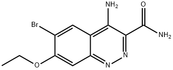 4-amino-6-bromo-7-ethoxycinnoline-3-carboxamide Struktur