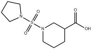 1-(pyrrolidin-1-ylsulfonyl)piperidine-3-carboxylic acid Struktur