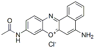 9-(acetamido)-5-aminobenzo[a]phenoxazin-7-ium chloride  Struktur