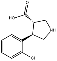 (3S,4R)-4-(2-CHLOROPHENYL)PYRROLIDINE-3-CARBOXYLIC ACID Struktur