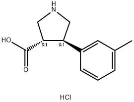 (3S,4R)-4-M-TOLYLPYRROLIDINE-3-CARBOXYLIC ACID Struktur