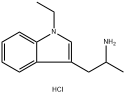 2-(1-Ethyl-1H-indol-3-yl)-1-methyl-ethylaminehydrochloride Struktur