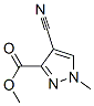 1H-Pyrazole-3-carboxylicacid,4-cyano-1-methyl-,methylester(9CI) Struktur