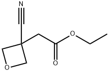 (3-cyanooxetan-3-yl)acetic acid ethyl ester Struktur