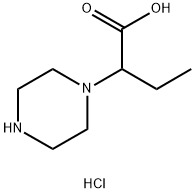 2-piperazin-1-ylbutanoic acid dihydrochloride Struktur