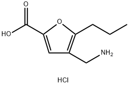 4-Aminomethyl-5-propyl-furan-2-carboxylic acidhydrochloride Struktur