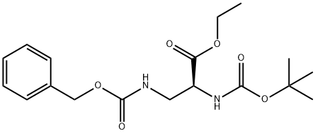 L-Alanine, N-[(1,1-diMethylethoxy)carbonyl]-3-[[(phenylMethoxy)carbonyl]aMino]-, ethyl ester Struktur