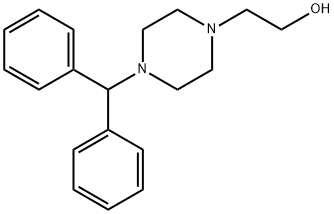 1-二苯基甲基-4-(2-羥基乙基)哌嗪 結(jié)構(gòu)式