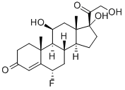 6-alpha-Fluorhydrocortisone  Struktur