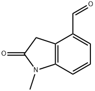 1-Methyl-2-oxoindoline-4-carbaldehyde Struktur