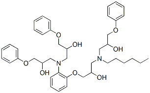 1-[6-[bis(2-hydroxy-3-phenoxy-propyl)amino]hexyl-(2-hydroxy-3-phenoxy- propyl)amino]-3-phenoxy-propan-2-ol Struktur