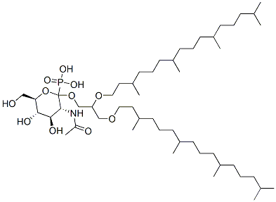 2,3-di-O-phytanyl-1-(phosphoryl-2-acetamido-2-deoxyglucopyranosyl)glycerol Structure