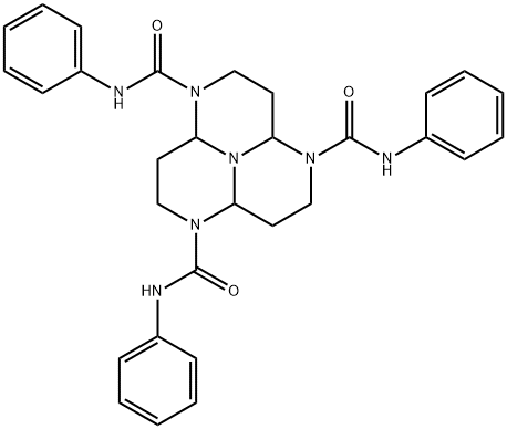 Dodecahydro-N,N',N''-triphenyl-1,4,7,9b-tetraazaphenalene-1,4,7-tricarboxamide Struktur