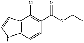 1H-Indole-5-carboxylic acid, 4-chloro-, ethyl ester Struktur