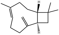 [1S-(1R*,4E,9S*)]-4,11,11-trimethyl-8-methylenebicyclo[7.2.0]undec-4-ene Struktur