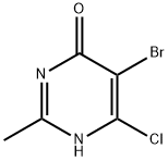 5-Bromo-6-chloro-2-methylpyrimidin-4-ol Struktur