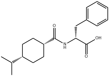 D-Phenylalanine, N-[[4-(1-methylethyl)cyclohexyl]carbonyl]-, cis- Struktur