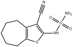 Sulfamide, (3-cyano-5,6,7,8-tetrahydro-4H-cyclohepta[b]thien-2-yl)- (9CI) Struktur