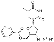 5'-O-BENZOYL-3'-AZIDO-3'-DEOXYTHYMIDINE Struktur