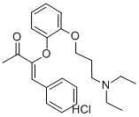 3-Buten-2-one, 3-(2-(3-(diethylamino)propoxy)phenoxy)-4-phenyl-, hydro chloride, (Z)- Struktur