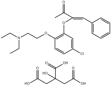 3-BUTEN-2-ONE, 3-(5-CHLORO-2-(2-(DIETHYLAMINO)ETHOXY)PHENOXY)-4-PHENYL -, CITRATE Struktur