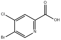 5-broMo-4-chloropyridine-2-carboxylic acid Struktur