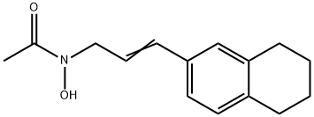 N-(3-(5,6,7,8-tetrahydro-2-naphthyl)prop-2-enyl)acetohydroxamic acid Struktur