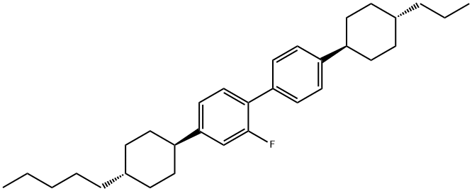 4-(TRANS-4-PENTYLCYCLOHEXYL)-4''-(TRANS-4-PROPYLCYCLOHEXYL)-2-FLUOROBIPHENYL Struktur