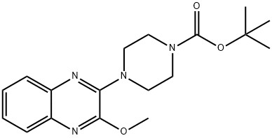 4-(3-Methoxy-quinoxalin-2-yl)-piperazine-1-carboxylic acid tert-butyl ester, 98+% C18H24N4O3, MW: 344.42 Struktur