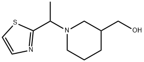 [1-(1-Thiazol-2-yl-ethyl)-piperidin-3-yl]-Methanol C11H18N2OS, MW: 226.34 Struktur