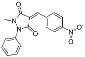 2-Methyl-4-(4-nitrobenzylidene)-1-phenyl-3,5-dioxopyrazolidine Struktur