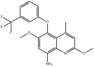 2,6-DIMETHOXY-4-METHYL-5-[3-(TRIFLUOROMETHYL)PHENOXY]QUINOLIN-8-AMINE Struktur