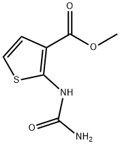 3-Thiophenecarboxylicacid,2-[(aminocarbonyl)amino]-,methylester(9CI) Struktur