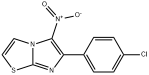 5-Nitro-6-p-chlorophenylimidazo(2,1-b)thiazole Struktur