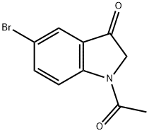 1-acetyl-5-bromoindolin-3-one Struktur