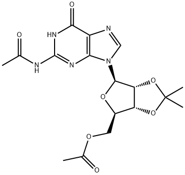 N,5'-O-Diacetyl-2',3'-O-isopropylideneguanosine Struktur