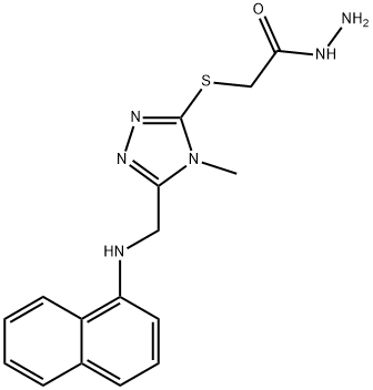 2-({4-methyl-5-[(1-naphthylamino)methyl]-4H-1,2,4-triazol-3-yl}thio)acetohydrazide Struktur