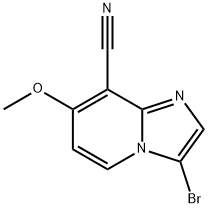 3-Bromo-7-methoxyimidazo[1,2-a]pyridine-8-carbonitrile Struktur