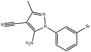 5-AMINO-1-(3-BROMOPHENYL)-3-METHYL-1H-PYRAZOLE-4-CARBONITRILE Struktur