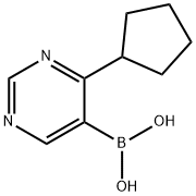 4-Cyclopentylpyrimidine-5-boronic acid Struktur