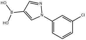 1-(3-Chlorophenyl)-1H-pyrazol-4-ylboronic acid Struktur