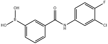 N-(3-Chloro-4-fluorophenyl)3-boronobenzaMide Struktur